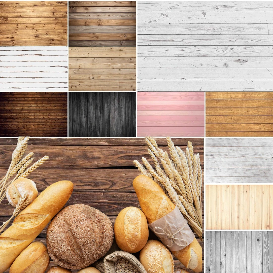 

MOON.QG Background Rustic Wood Floor Board Backdrops for PhotographyAccessories Kids Portrait Wall Party Poster Photo Booth