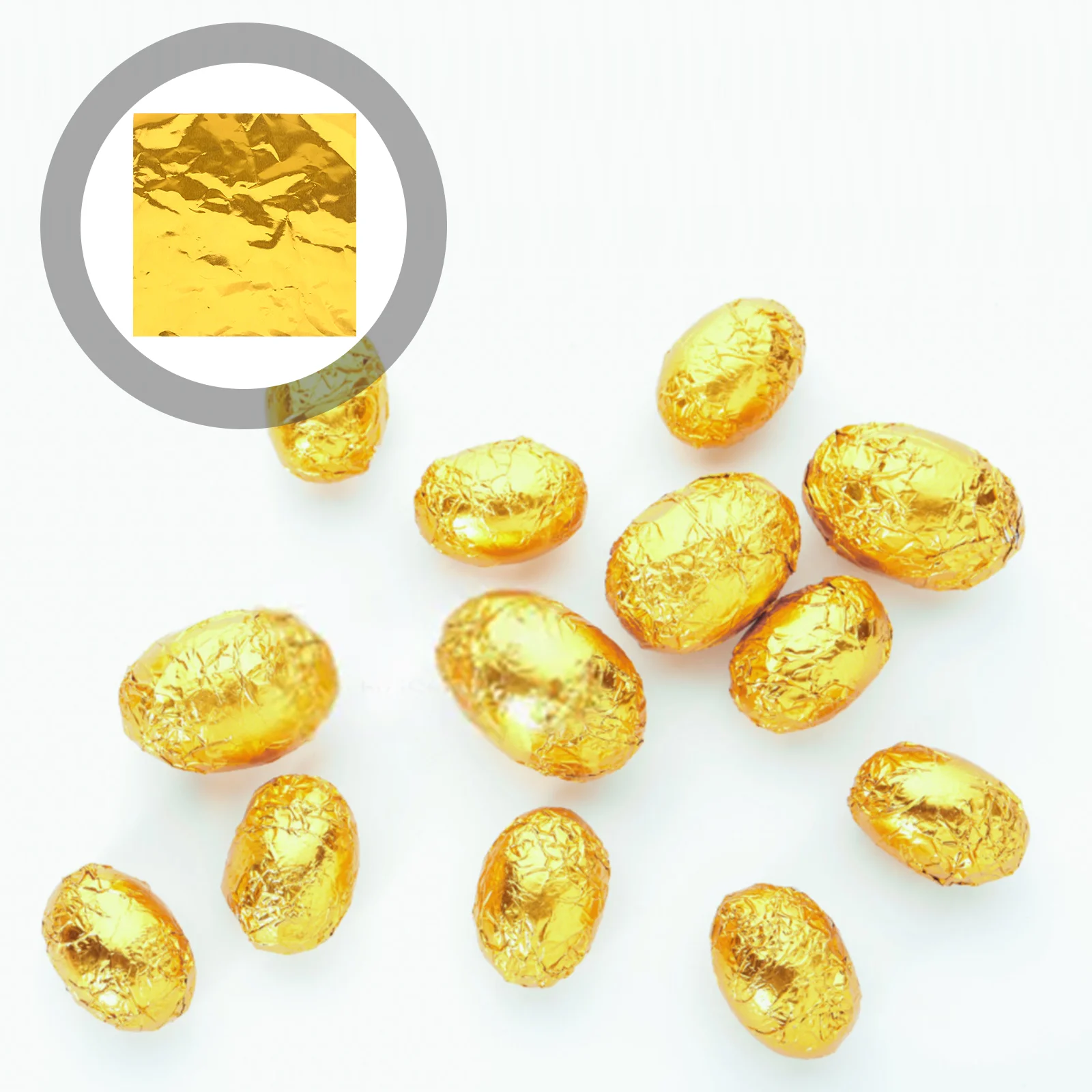 

100 Pcs Tin Foil Wrapping Paper Candy Papers for Chocolates Gift Packaging Gold Aluminum Christmas Wrappers