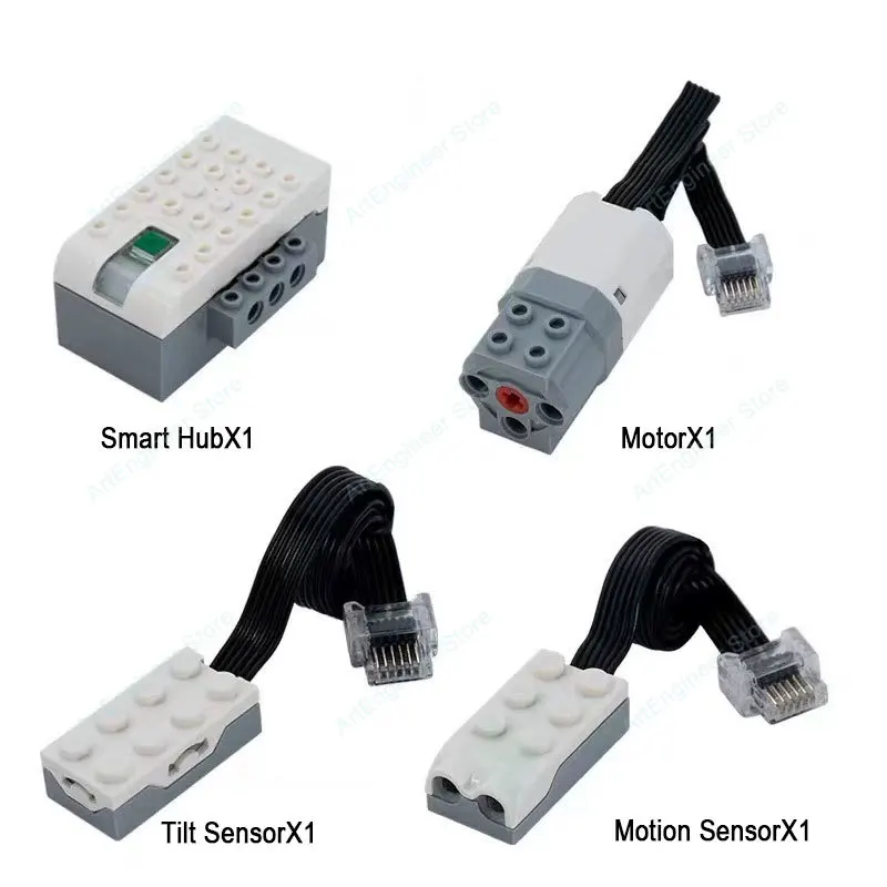 45300 45301 20841 20844 Smart Hub Motor Motion Tilt Sensor Kit Battery Version Compatible With We2.0 Robotics Bricks STEM Gifts
