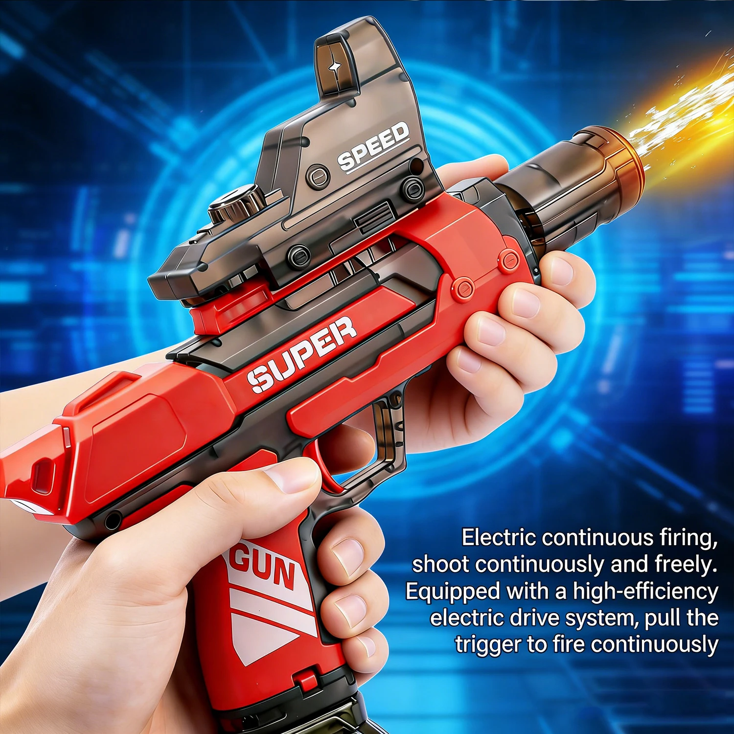 New Ice Mouse High Pressure Electric Water Gun Toys Summer Outdoor Beach Pool Fight Games M416  Automatic Bursts Watergun Gifts