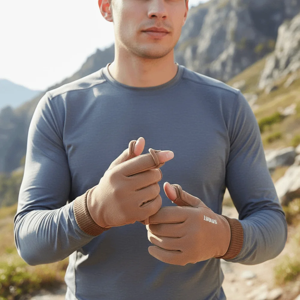 

Мягкие перчатки из искусственной замши с сенсорным экраном, однотонные теплые мужские шлепанцы, противоскользящие утолщенные варежки с длинными пальцами, мужские