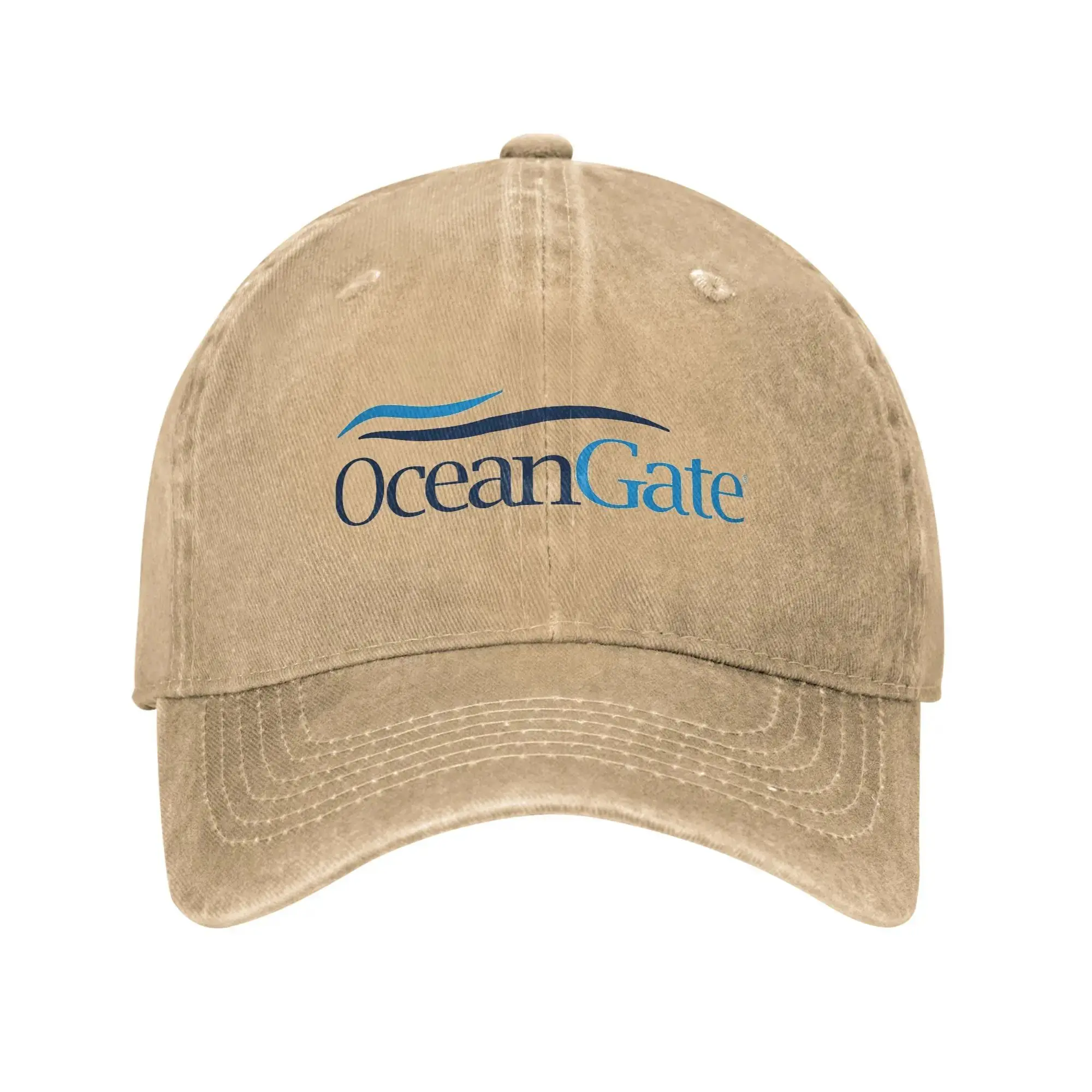 

OceanGate Expeditions Unisex Baseball Cap Risk Management Distressed Denim Hats Cap Retro Outdoor Activities Soft Sun Cap