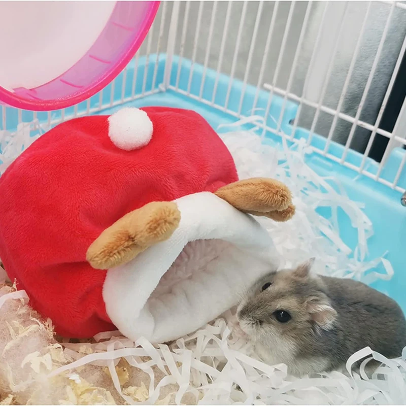 Hamster House Mini Soft and Warm Bed Cute Non-slip Hamster Sleeping Nest Small Animals Bedding House for Dwarf Hamsters