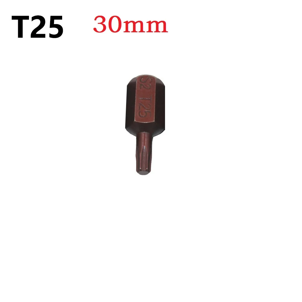 30/75MM T20/25/30/40/45/50/55 Torx Electric Screwdriver Bits Strong Magnetism Hex Shank Batch Head High Hardness Bits Tools