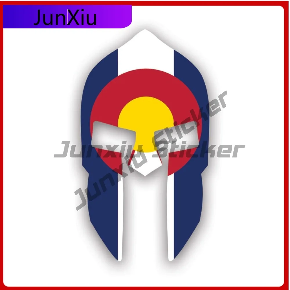 

Colorado Flag Spartan Sun Resistant Fade Resistant Vintage For Car Body Helmet Car Window Easy Apply Easy To Remove Decor