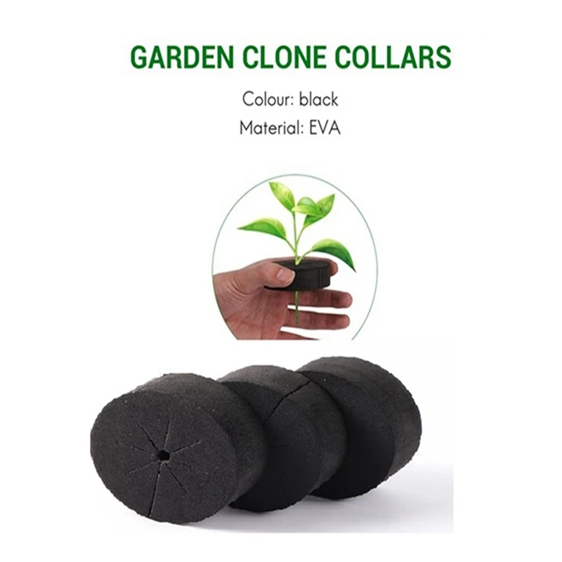 40Pcs Garden Clone Collars Neoprene Inserts Sponge Block for 2 Inch Net Pots Hydroponics Systems and Cloning Machines
