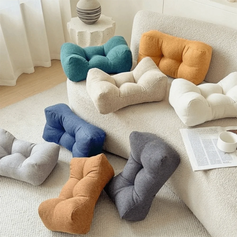 استرخاء خصرك وسادة خصر كتان ناعمة سميكة وسادة قطنية مريحة قابلة للغسل وسادة دعم قطني كرسي مكتب