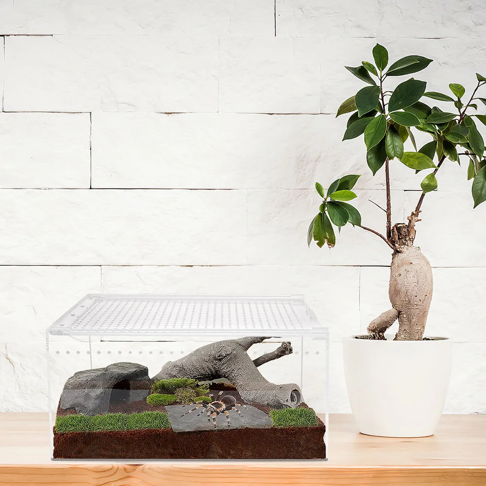 

Anti-Leak Reptile Tank Acrylic Transparent Breeding Box For Spiders Lizards Snakes Frogs Small Turtles Cricket Keeper