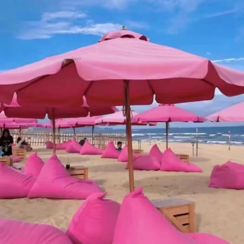 Outdoor sunscreen waterproof lazy, beach parasol, courtyard terrace garden security