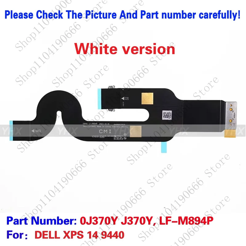 

Новые компоненты ноутбука для Dell XPS 14 9440 EDP FHD CABLE NO-TOUCH (белая версия) 0J370Y.