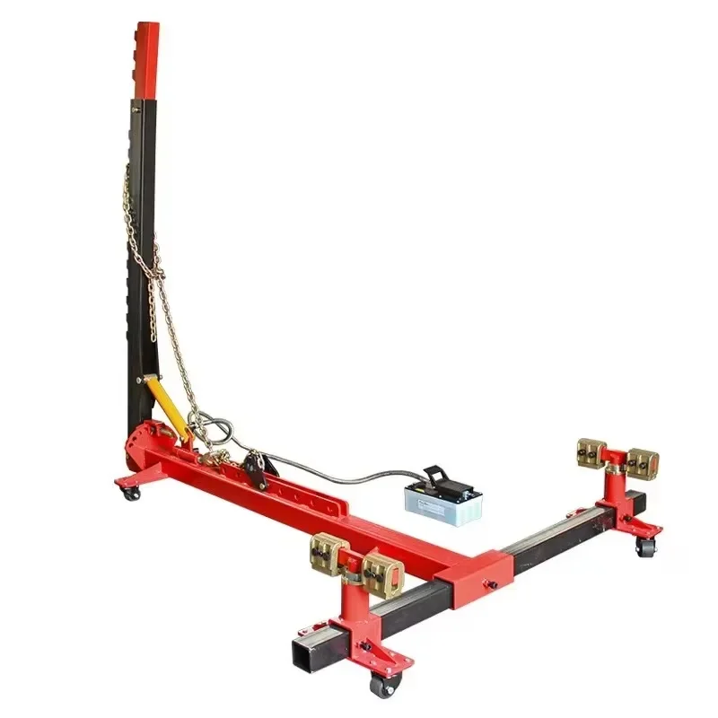 Portable automotive body frame repair equipment