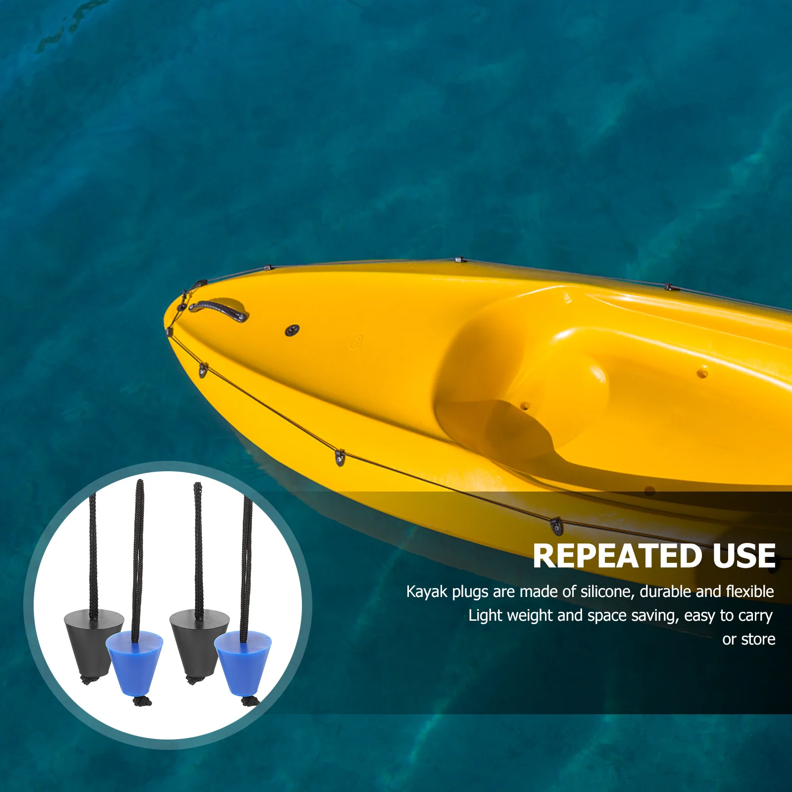 

4Pcs Kayak Snap Drain Plug Silicone Marine Drain Hole Plug Replacement Boat Accessory Water Resistant Anti-Leak