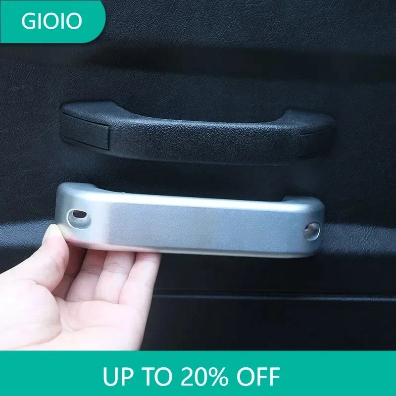 

Malada puerta Interior coche, accesorio embellecedor aleación aluminio plateado/Rojo/negro para Land Rover Defenr