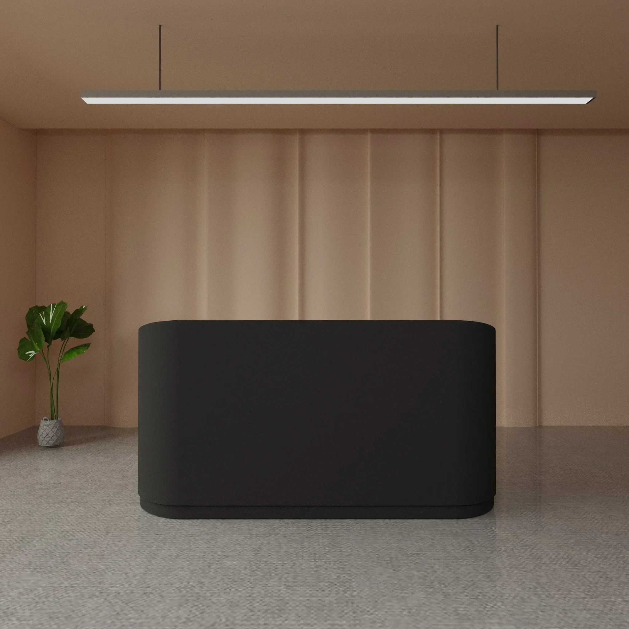 Clothing store checkout page Paint reception desk Beauty salon Small arc bar counter Shop counter