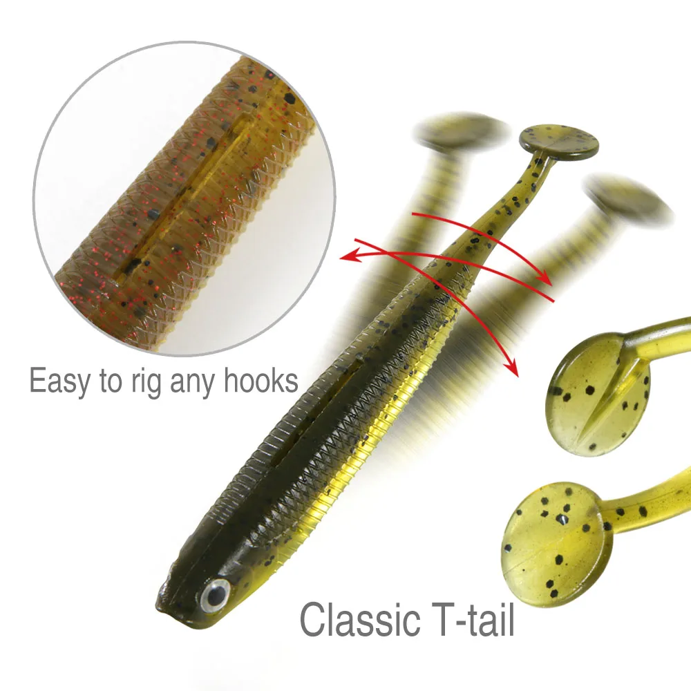 【Special Deal】FSTK Artificial Baits Fishing Bait Paddle Tail Soft Plastic Lure Silicone Pesca Swimbait For Bass Fishing