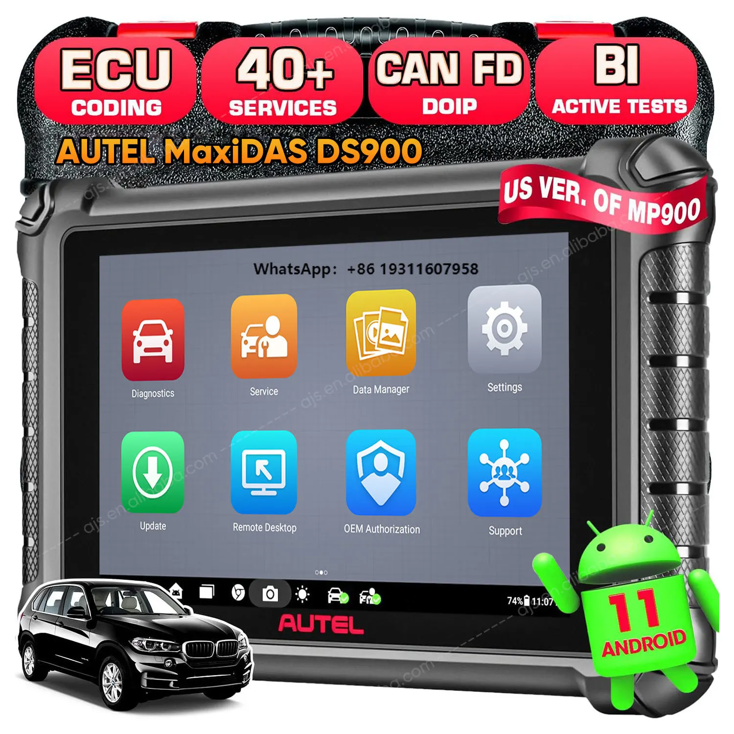 [US VERSION] Autel MaxiDAS DS900 Car System Diagnostic Tablet with Mini VCI Auto Professional Altar Vehicle OBD2 Scanner Tools