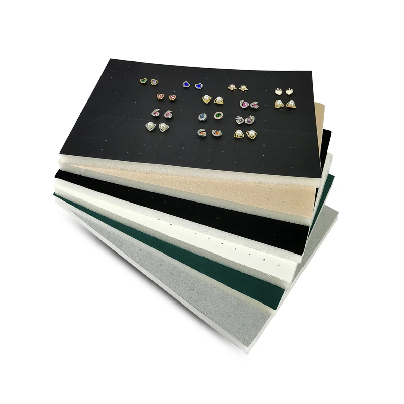 216 Holes Earrings Display Pad Studs Earrings Storage Jewelry Tray Inner Jewelry Box Insert Pad DIY Sponge Mat 33.5*22.5*1cm