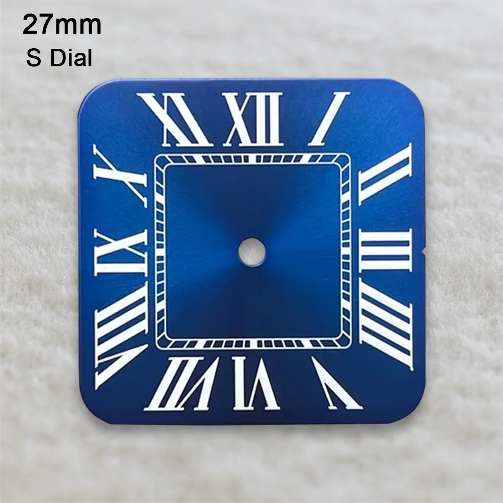 New 27mm S Logo Square Dial Fit NH35/NH36/4R/7S Japanese Movement Sunray/Matte High-Quality Dial Watch Modification Accessories view 6