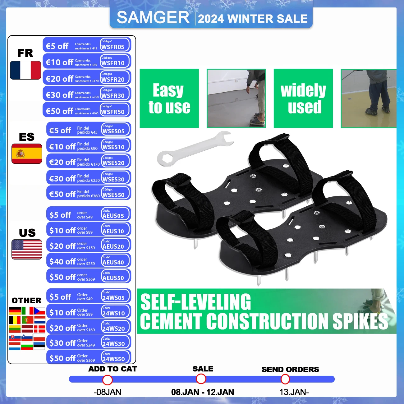 Samger 1Pair Lawn Aerator Sandals Shoes Grass Cultivator Shoes  Spikes Nail Aerators Yard Garden Tool Soil Scarifiers Shoes