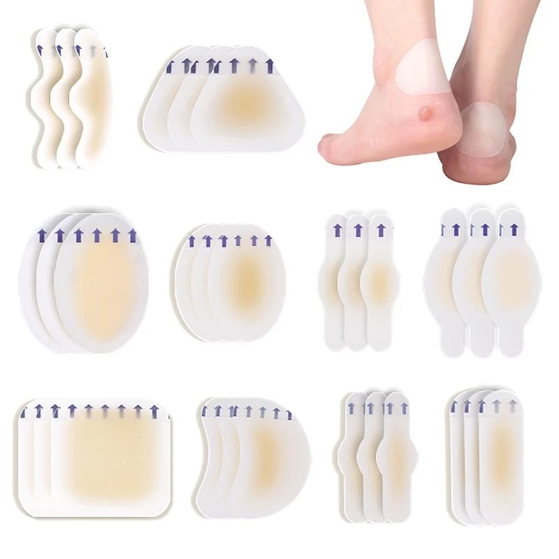 2023 New Blister Bandages,Blister Gel Pads Waterproof Hydrocolloid Gel Blister Cushions,Adhesive Foot Blister Patch for Feet,