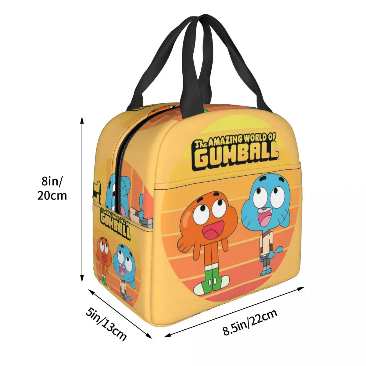 The Amazing World Of Gumball Cartoon Insulated Lunch Bag for Women Children Portable Food Boxes Thermal Lunch Box Tote