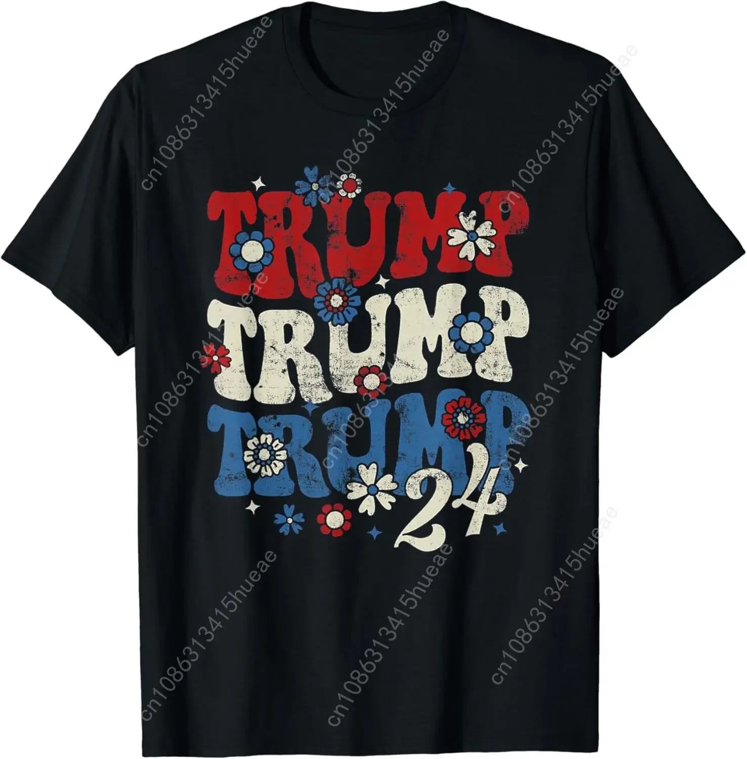 Trump Trump Trump 2024 Retro Groovy T-Shirt