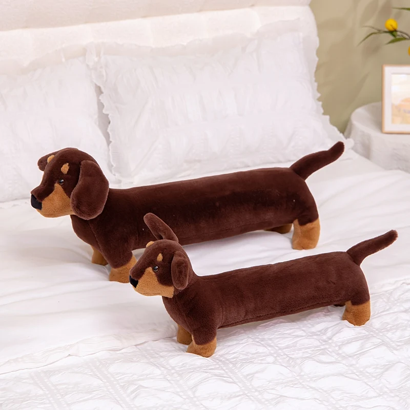 Salchicha de peluche gigante de 50cm para niños, juguete de relleno de perro salchicha, juguete de peluche para entusiastas del perro, regalos de cumpleaños y Navidad, 1 ud.