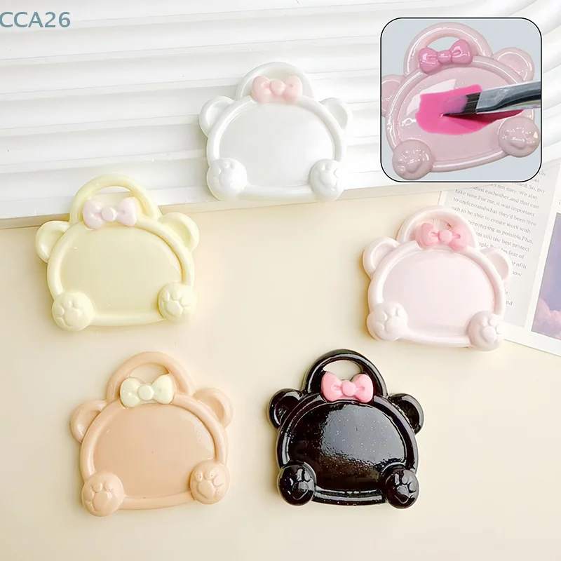 

2Pcs Cute Resin Stone Nail Art Palette Mix Color Drawing Pallet Gel Polish Display False Nail Tips Shelf DIY Manicure Tools