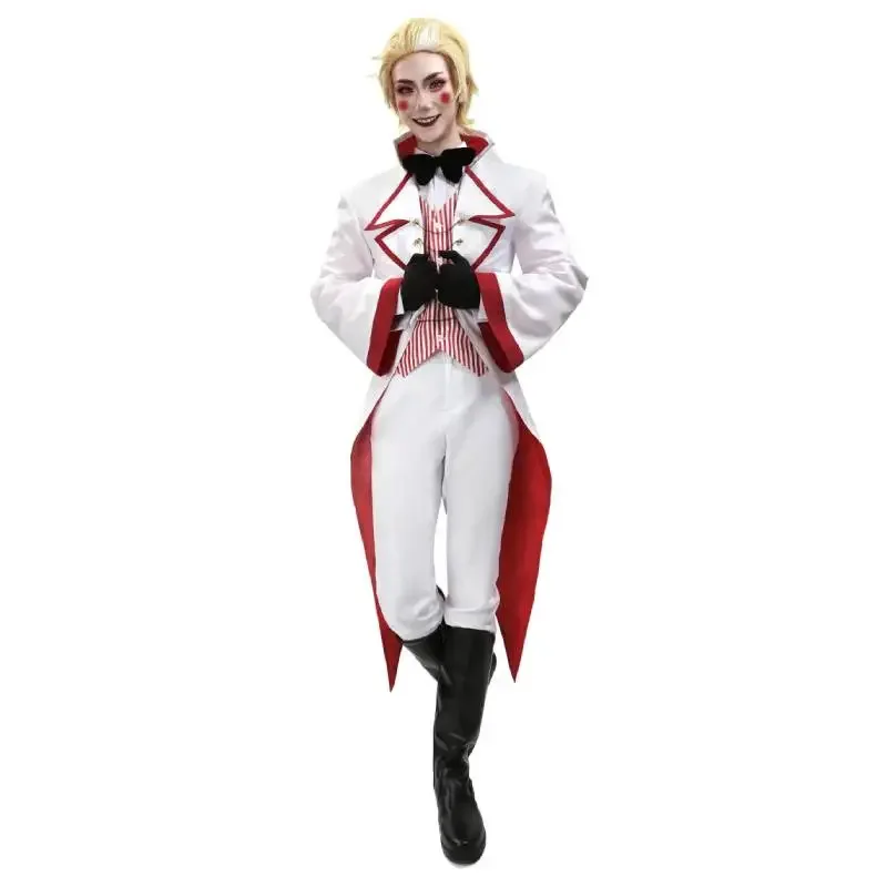 WENAM Anime Lucifer Morningstar Cosplay Costume Full Set Stand-up Collar Tailcoat Pants Vest Cos Convention Halloween Gift