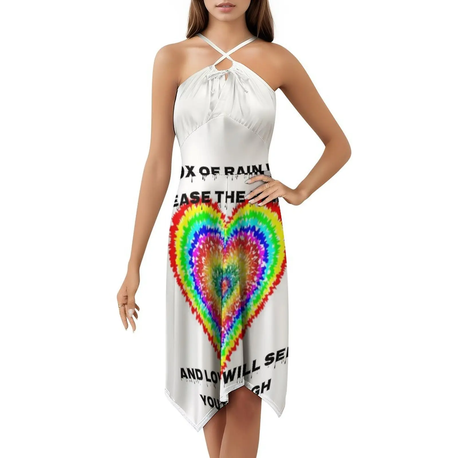 صندوق المطر فستان بوهيمي عتيق بأكمام منتفخة أو خيارات بدون أكمام للنساء فستان يساعد على الطريق جيري جارسيا هيبي #5