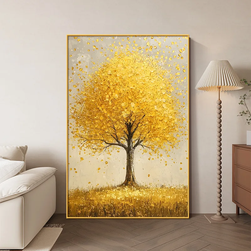 fortune tree floor painting living room entrance entrance entrance golden cash tree decorative painting
