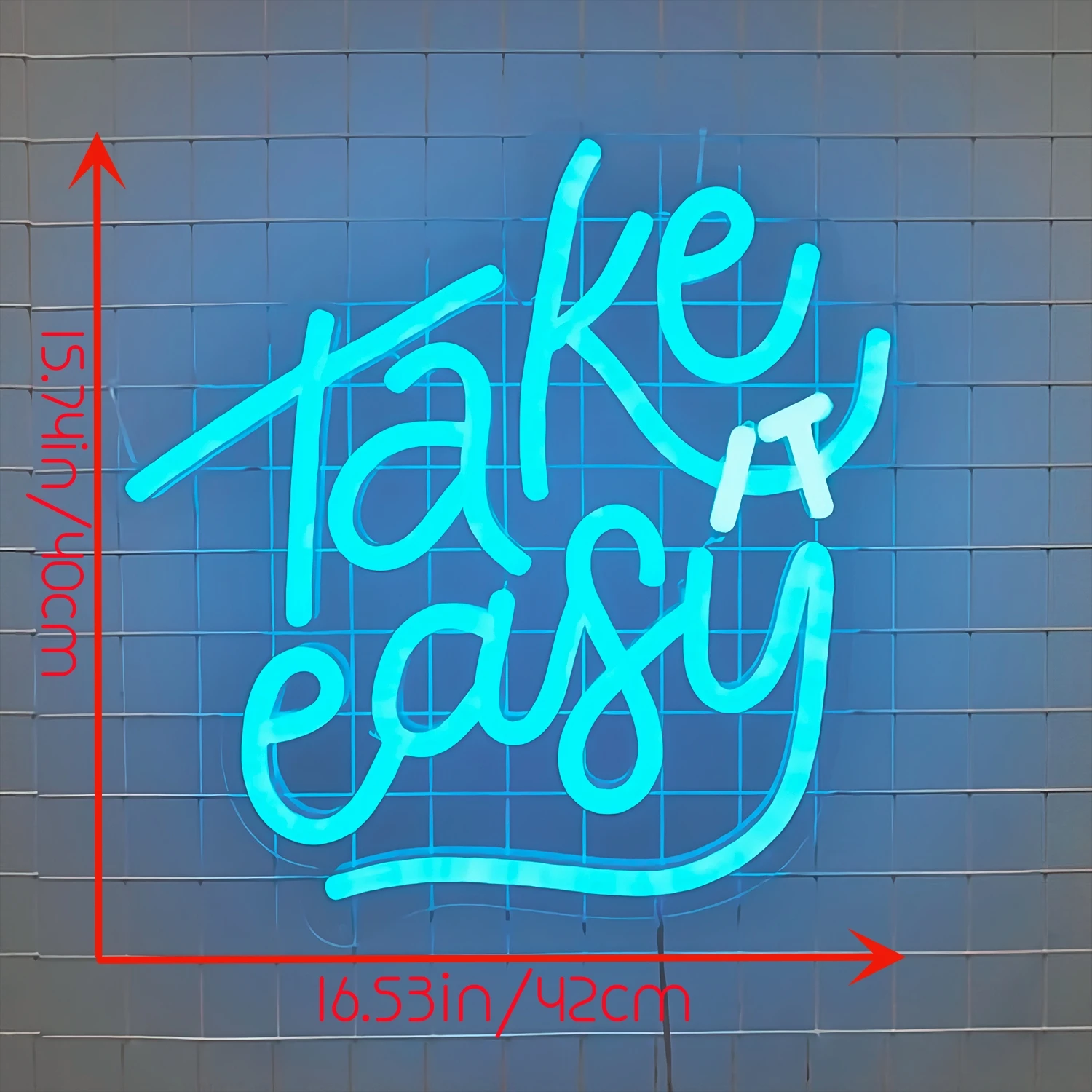 Take It Easy LED Neon Sign Home Decor Room Apartment Wall Ambiance Light 2023 New Art Font Party Bar Hotel On-Site Custom Logo