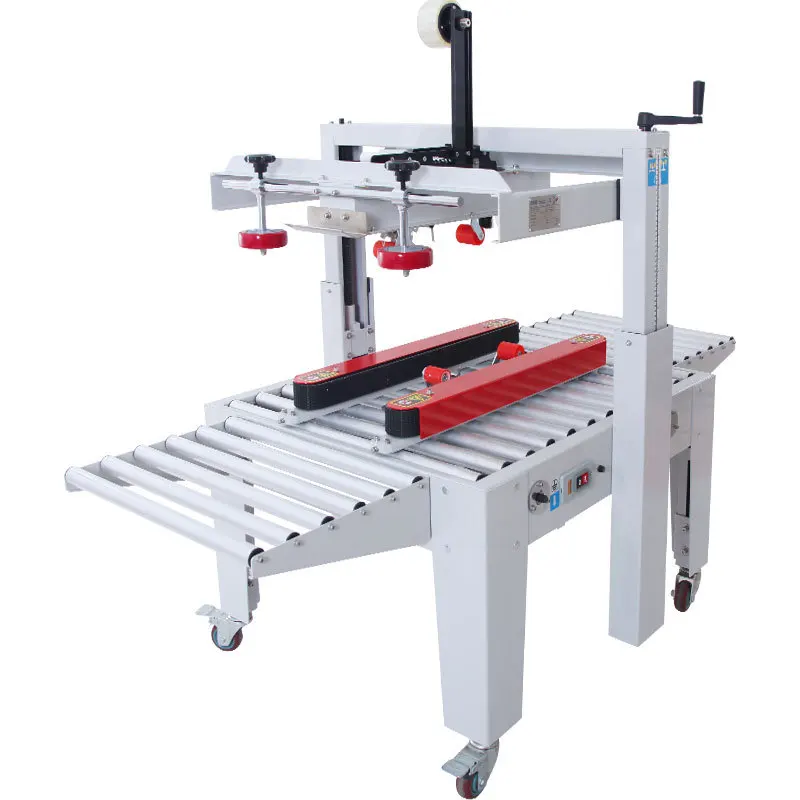 Small carton scotch tape packaging machine