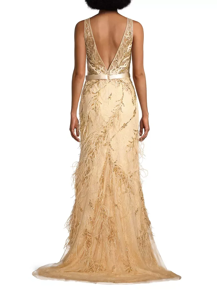 Illusie Burn-Out Gevederde Mouwloze Jurk Sexy Strapless Veer Midi Bandage Jurk 2024 Elegante Avond Bodycon Feestjurk