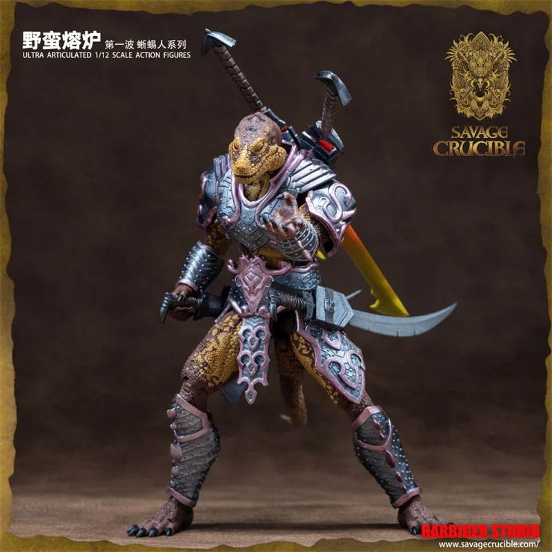 1/12 Anime Savage Crucible Figures Lizard Man Series Action Figure Pvc Models Statue Collectible Toys Boy's Ornament Gift Toy