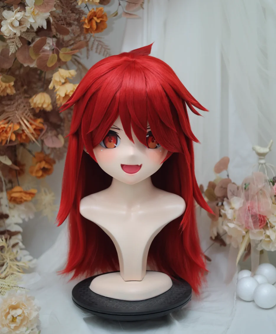 

(NFD36--43)Customize Full Head With Lock Pretty Female/Girl Japanese Animego Character Kig Cosplay Kigurumi Mask Crossdress Doll