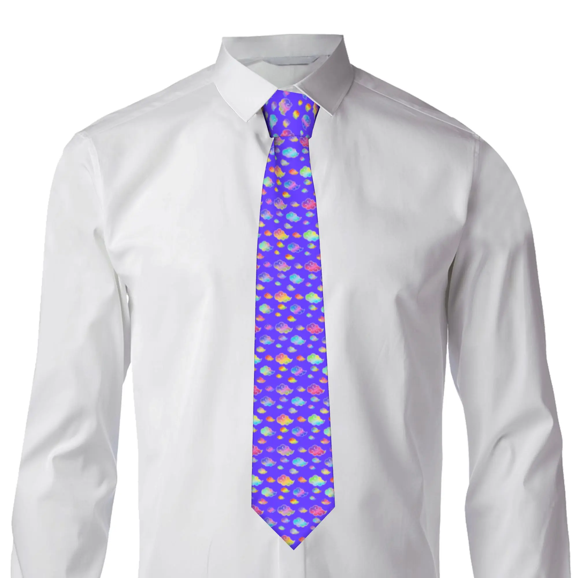 Classic Colorful Auspicious Clouds  Neck Tie Mens Silk  Neckties for Party Gravatas