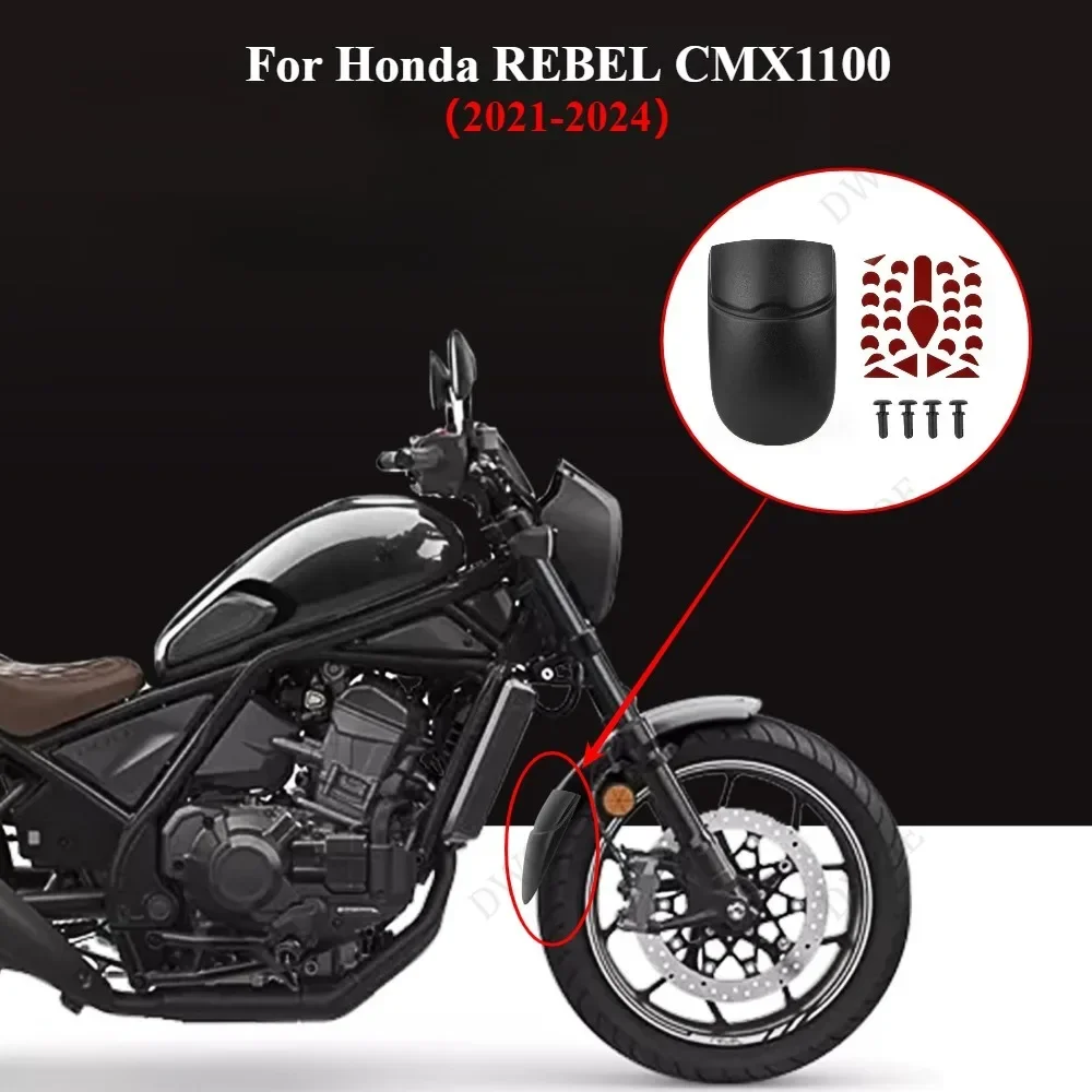 

DWOE Motorcycle accessories ABS Front Fender Mudguard Mud Flaps Fender Extension Plate Parts for Honda REBEL CMX1100 2021-2024