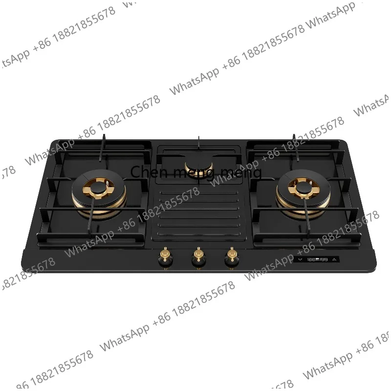 Retro three-eye gas stove Household gas stove Embedded natural gas multi-eye fire stove