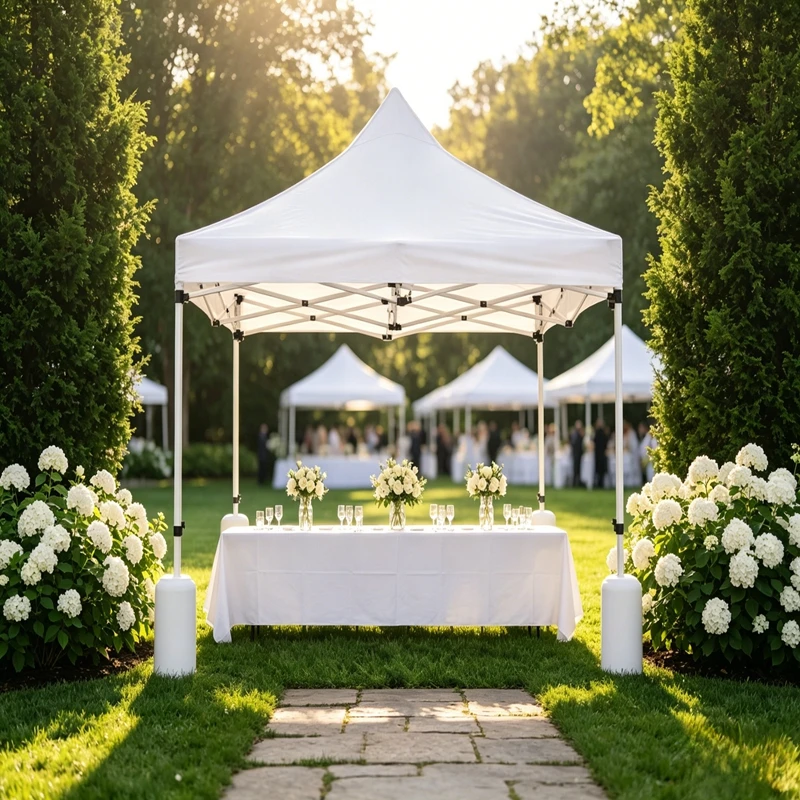 White Canopy Sidewall Surrounding Cloth, Waterproof Sunshade Awning Cover for Tent Gazebo Stall Outdoor Shelter No Frame