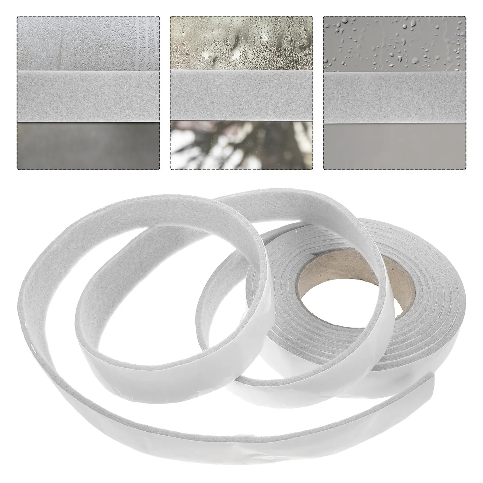 1 Roll Glass Window Anti Condensation Absorbent Strip Water Absorbing Tape Moisture Barrier for Home Window Protection