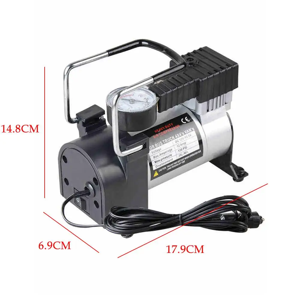 12V 220V Air Compressor Portable Car Inflator Pump Double-Cylinder Power Inflator Car Motorcycle Tire Pump Car Accessories