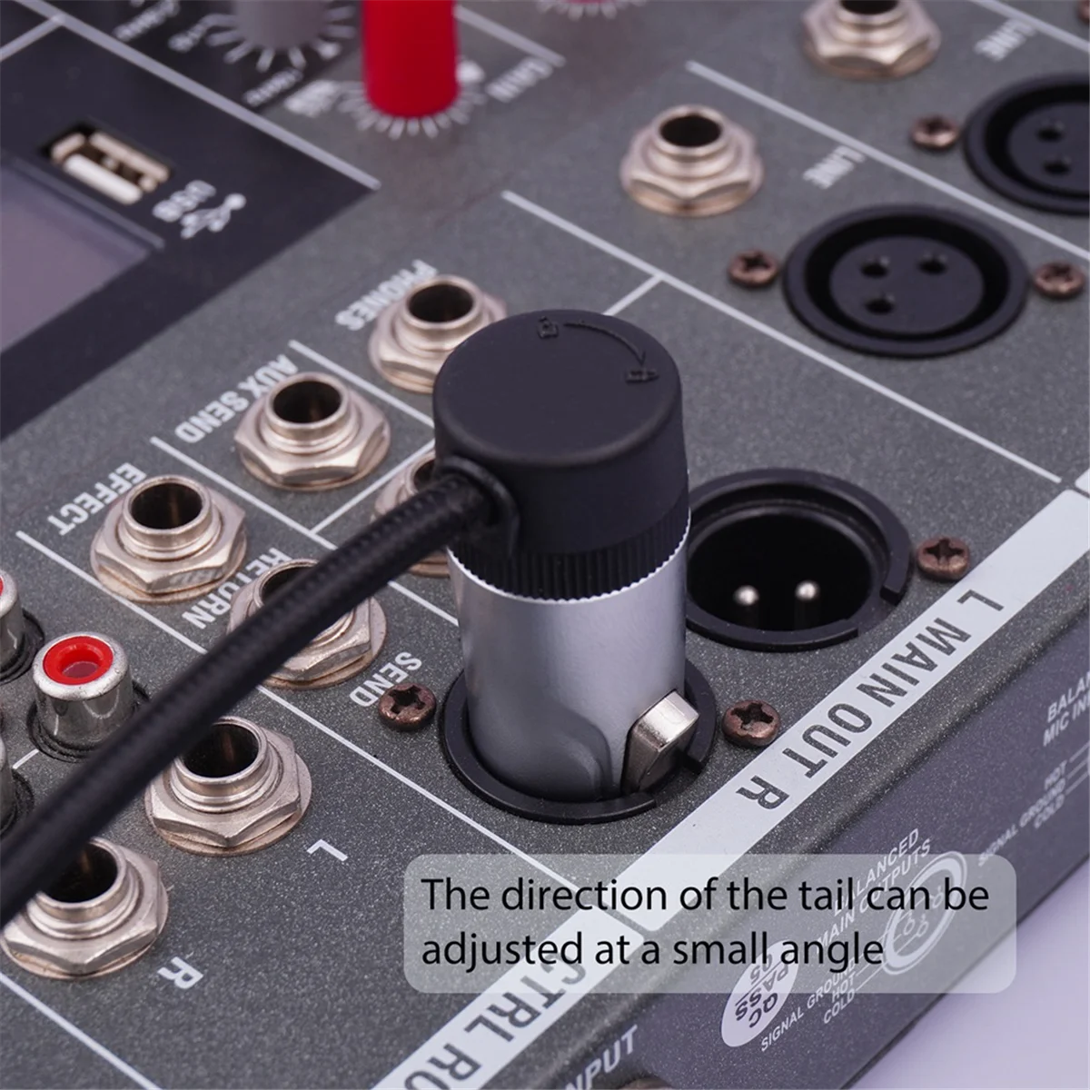 AT42 XLR Microphone Solder Adapter Gold Plated 3Pin XLR Male Solder Connector Adjustable 90°Right Angle XLR Audio Plug Female