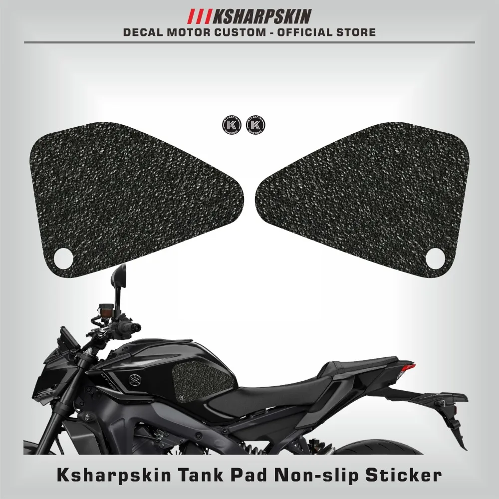 Motorcycle protection pad tank grip fuel tank pad sticker gasoline knee traction side Non-slip decals for YAMAHA MT-09 24-25