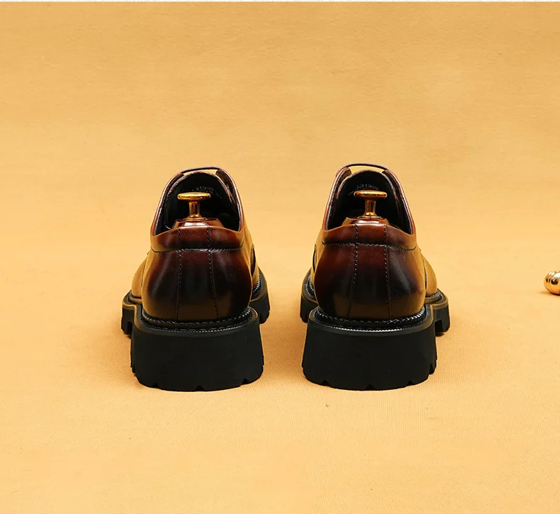 Zapatos Oxford de cuero genuino de lujo para hombre, zapatos clásicos negros y marrones, vestido Brogue con cordones, zapatos formales para boda, oficina y negocios
