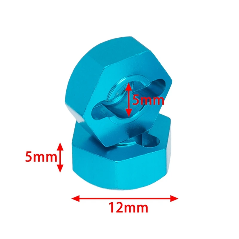 4Pcs Metal 12MM Wheel Hex Adapter For Tamiya TT01 TT-01 TT02 XV01 TB-04 WT-01N 1/10 RC Car Upgrade Parts