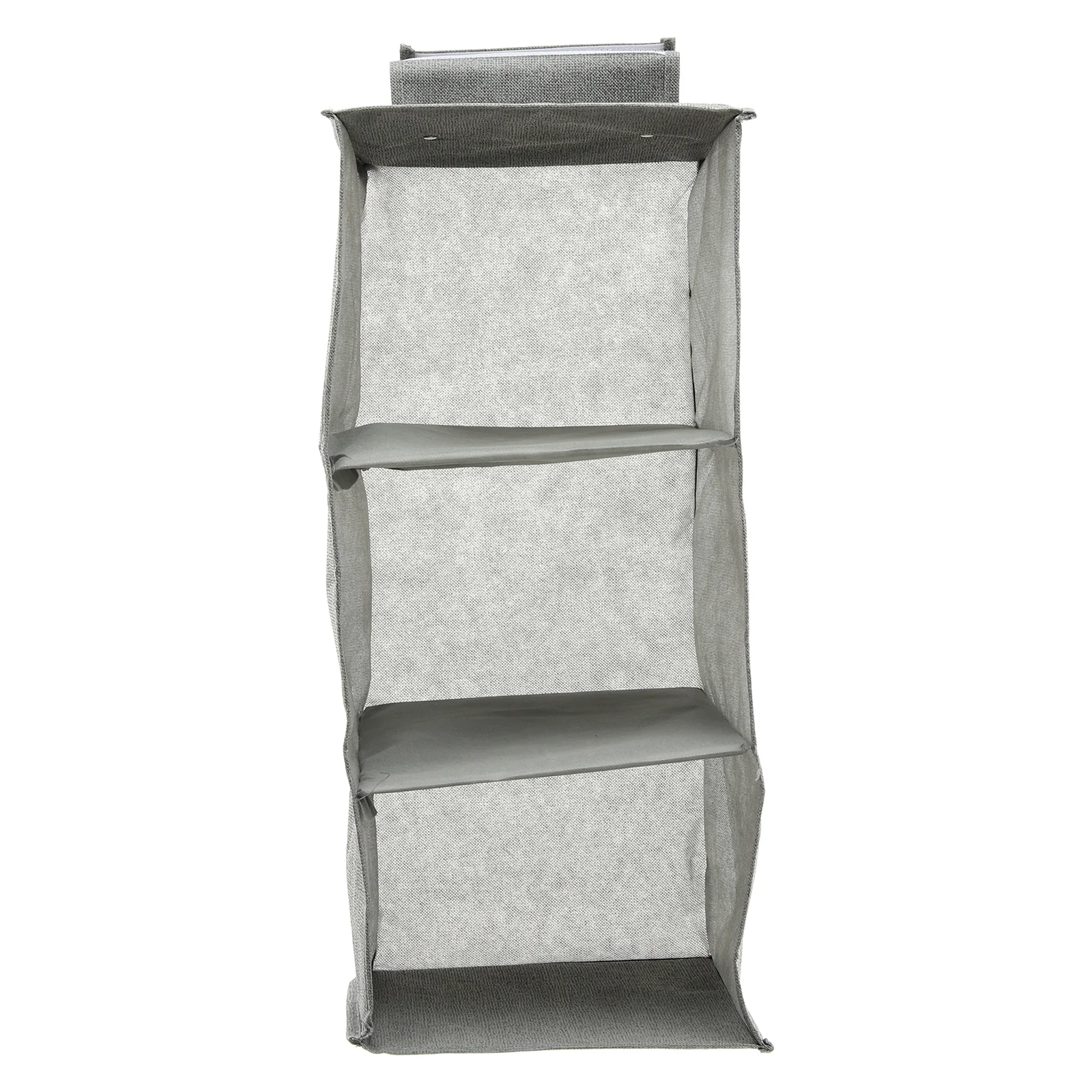 

Foldable Cotton Linen Hanging Organizer 3-Layer Closet Shelf Storage For Clothes Organization Space Saving Wardrobe