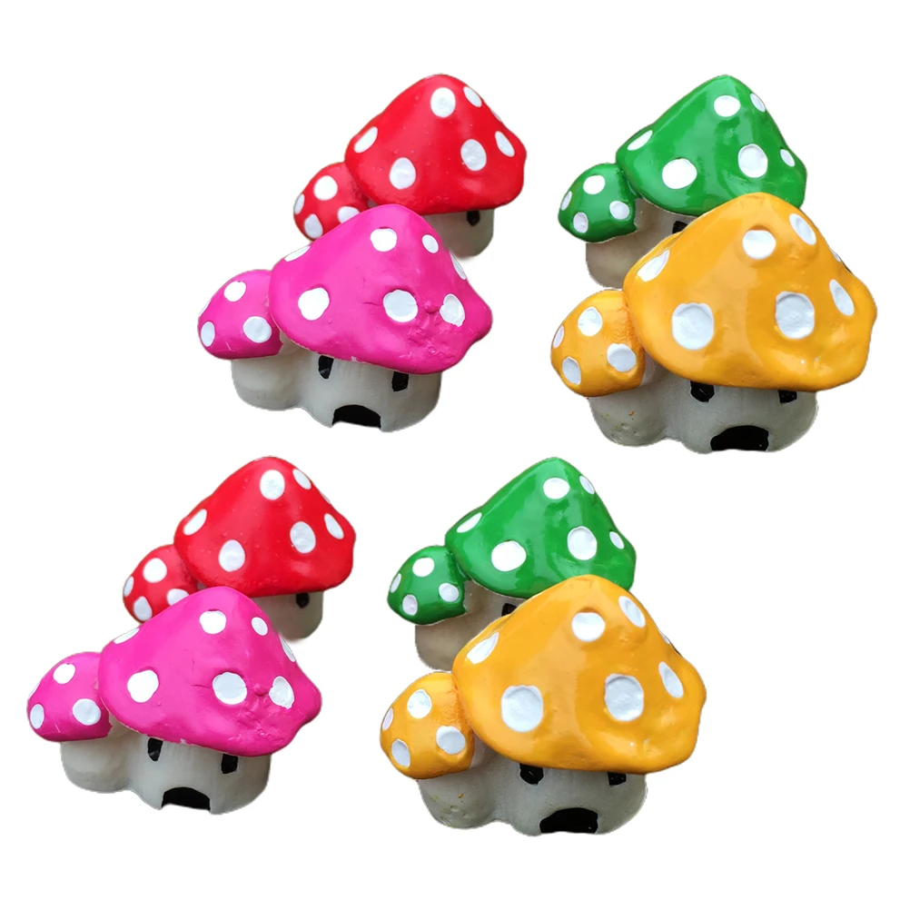 

8 Pcs Mushroom House Decorations Resin Crafts Micro Gardening Durable Statue Living Room Bedroom Study Garden Ornament