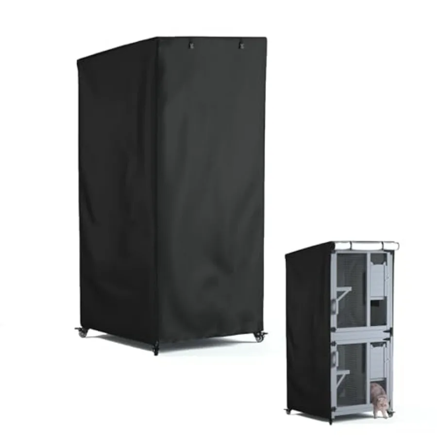 

Outdoor Cat House Cover, Super Waterproof Feral Cattery Cat Cover, Cat Enclosure Cover, 600 D Heavy Duty Rain Sheet, 32x32x71 i