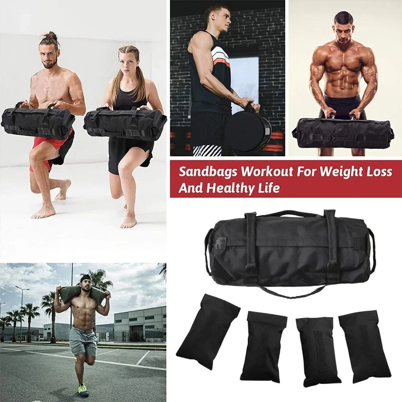 Heavy Duty Workout Sandbags Adjustable Weight Filler Bags For Fitness MMA Boxing Power Training Weightlifting Exercise Home Gym